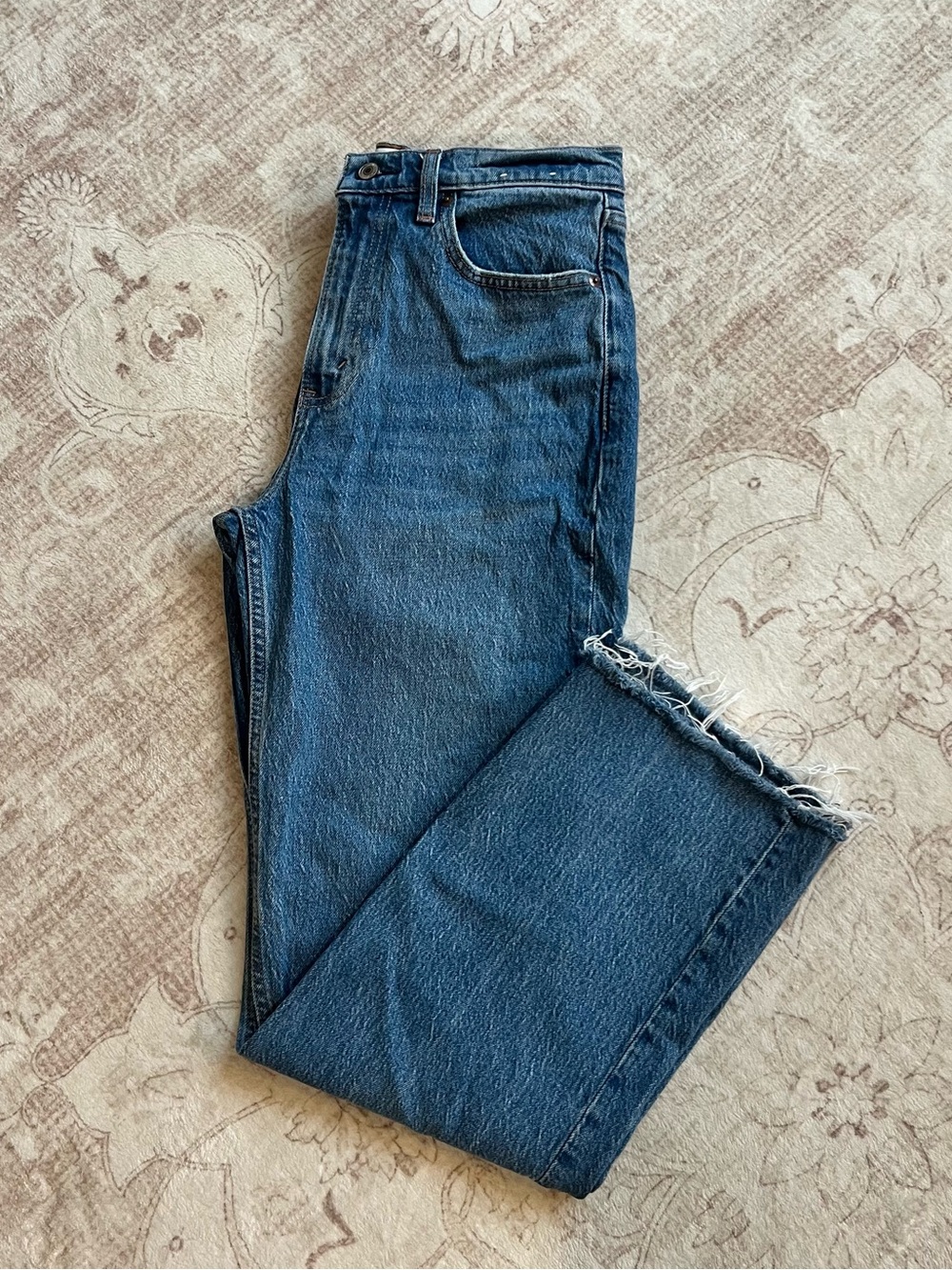 Abercrombie & Fitch Dark Blue Straight Leg Jeans